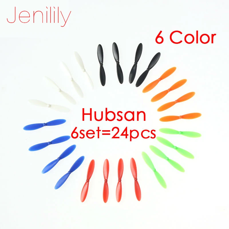 

6set=24pcs Hubsan X4 H107C H107C H107L Multicolor Blades Quadcopter Spare Parts Blade kit 6 Color