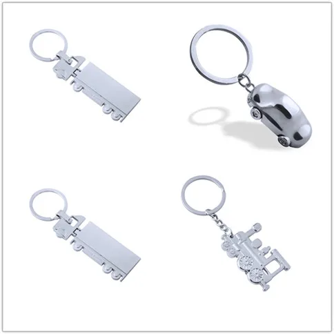 

50 Pcs 3D Car Shape Key chain Train Keychain Subway Keyring High-speed train Keyring F1 racing car keychain metal truck keychain