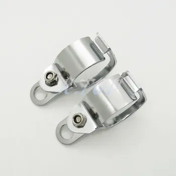 

Chrome Billet Aluminum Turn Signal Light Brackets Fork Mount Clamp 35mm-39mm