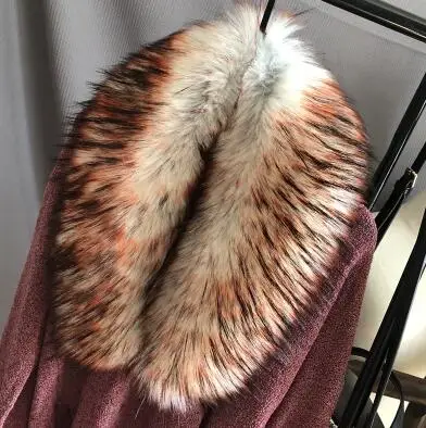 Autumn and winter women's Raccoon fur collar fox fur wool muffler scarf faux collar faux fur cape pashmina