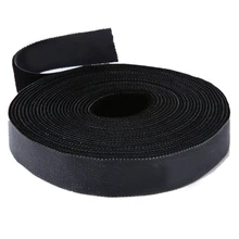 Long Fastening Tape 2cm One Wrap Hook Loop Fastening Tape Cable Ties 5M Black