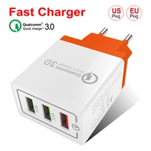 Schnelle Wand Ladegerät für Samsung S9 Xiaomi 18 W 3 USB Handy Schnelle Wand Stecker für iPhone X 8 7 Huawei