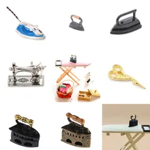 Весы 1/12 швейная машина железная доска моделирование мебель для дома для девочки Кукольный дом украшение кукольный домик Миниатюрные аксессуары