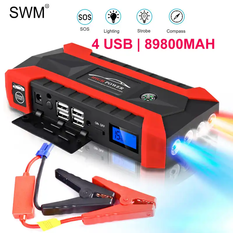 Swm Car Jump Starter Power Bank 89800 Mah Auto Car Engine Energency Booster Arrancador De Baterias Para Automovil 12v Battery Aliexpress