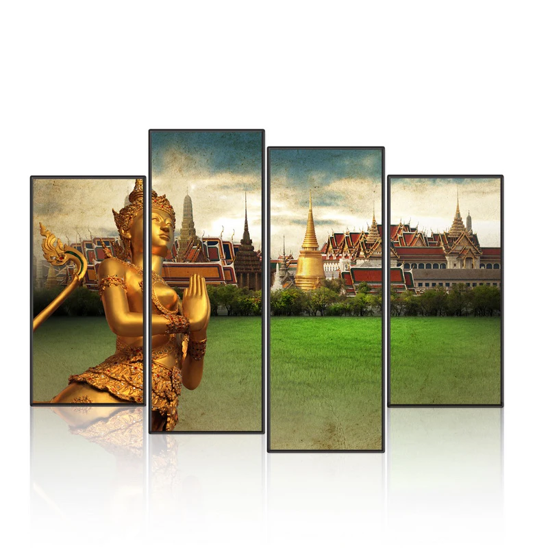 Modular-Wall-Painting-Buddha-4pcs-Canvas-Prints-Poster-Framed-Oil-Painting-Home-Art-Decor-Picture-Gold (4)