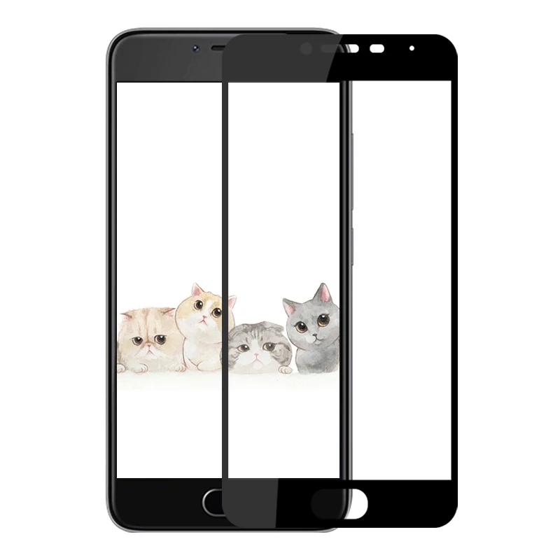 Жесткая защита стеклянная пленка для Meizu M3 Mini/M3S мини полное покрытие тонкий экран