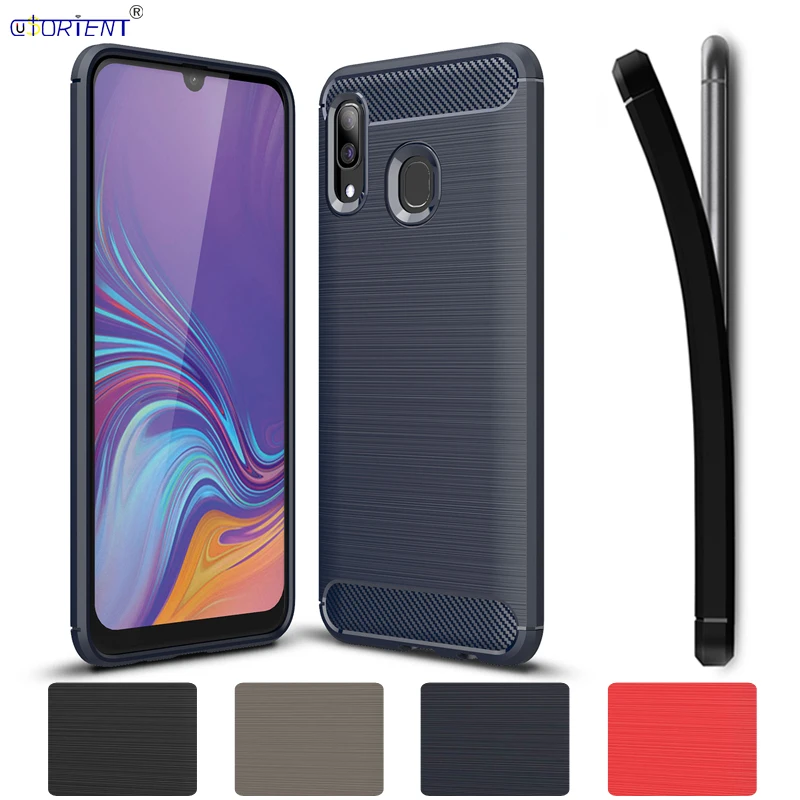 Для Samsung Galaxy A40 40A Силиконовый ТПУ чехол SM-A405FN/DS SM-A405F/DS углеродное волокно бампер