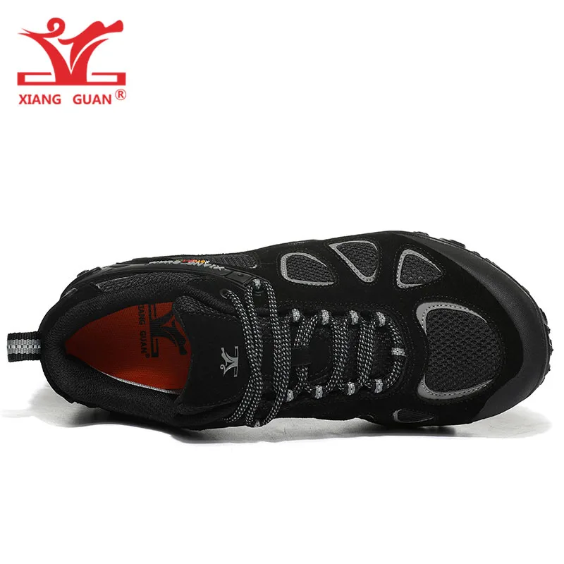Мужские треккинговые ботинки, мужские уличные водонепроницаемые из натуральной кожи, сетчатые дышащие треккинговые, походные, альпинистские, горные ботинки, спортивные, охотничьи кроссовки