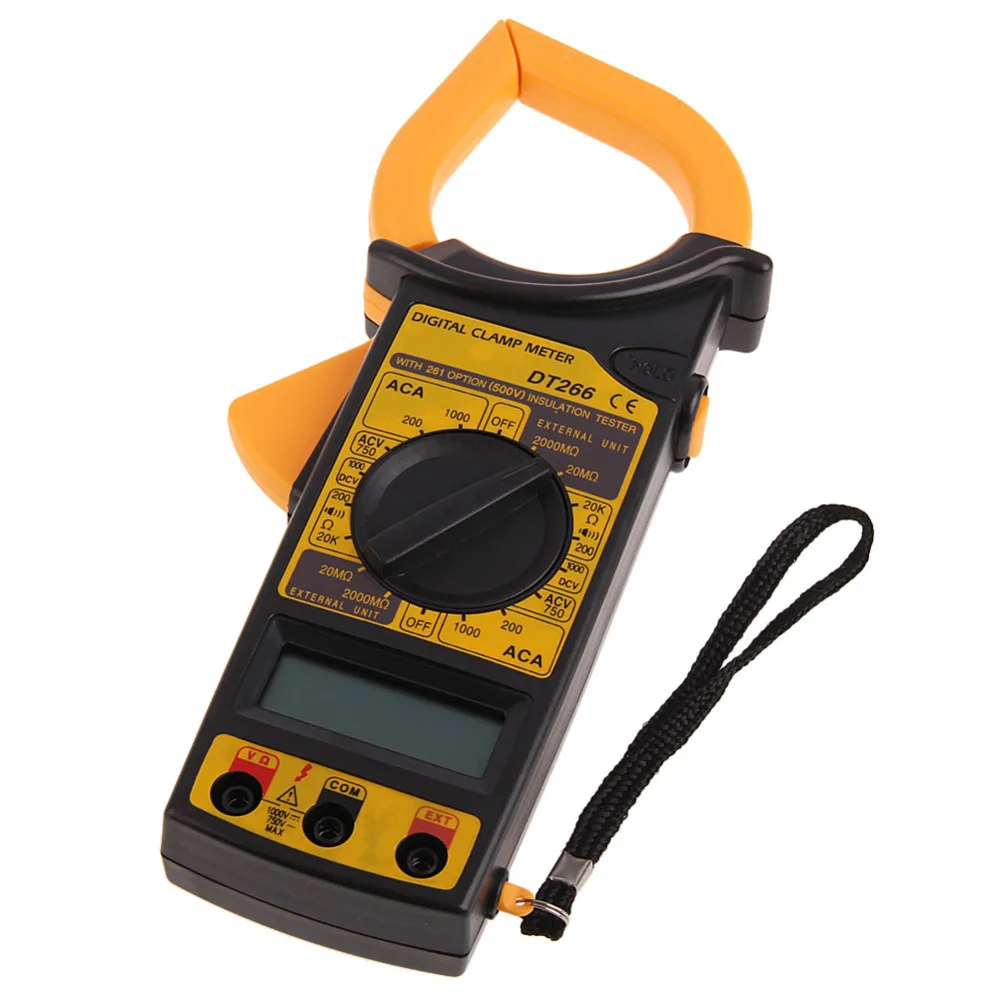 

Portable DT266 multimeter AC DC Voltage LCD Digital Clamp Multimeter Electronic Tester