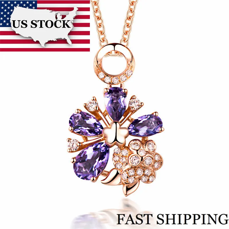 Ожерелье с подвеской в виде Розы США DN269|valentine day gift|necklace womennecklace women flower |