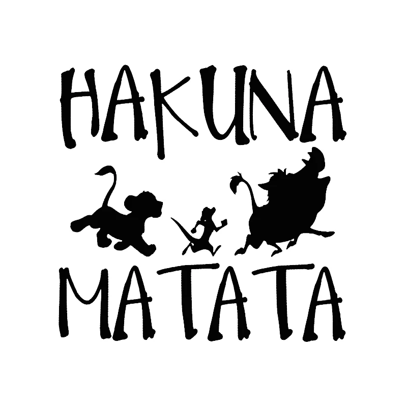 Стильные автомобильные наклейки HAKUNA MATATA Lion King Simba виниловые модные на окна стены