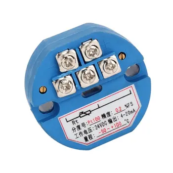 

Plastic PT100 Temperature Sensor Transmitter DC 24V -50~100 Celsius output 4-20mA