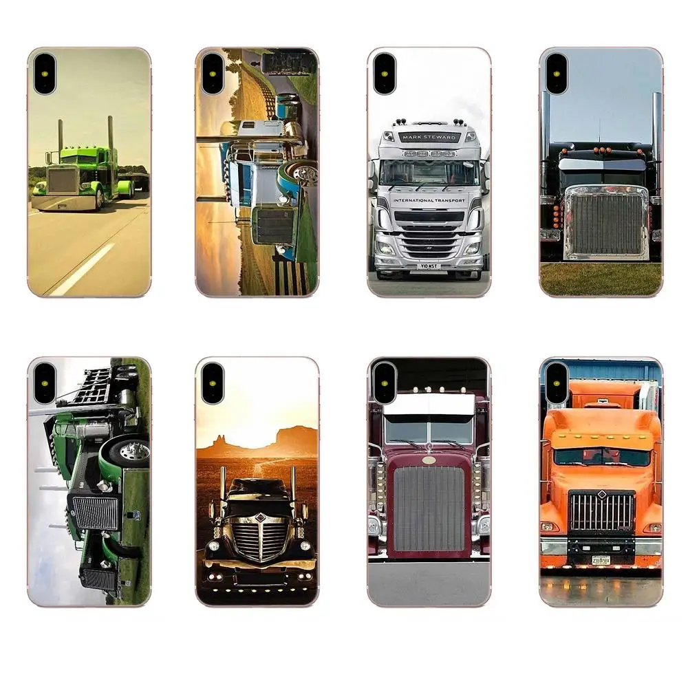 

Fashion Peterbilt Trucks TPU Phone Cover Case For Apple iPhone X XS Max XR 4 4S 5 5C 5S SE 6 6S 7 8 Plus