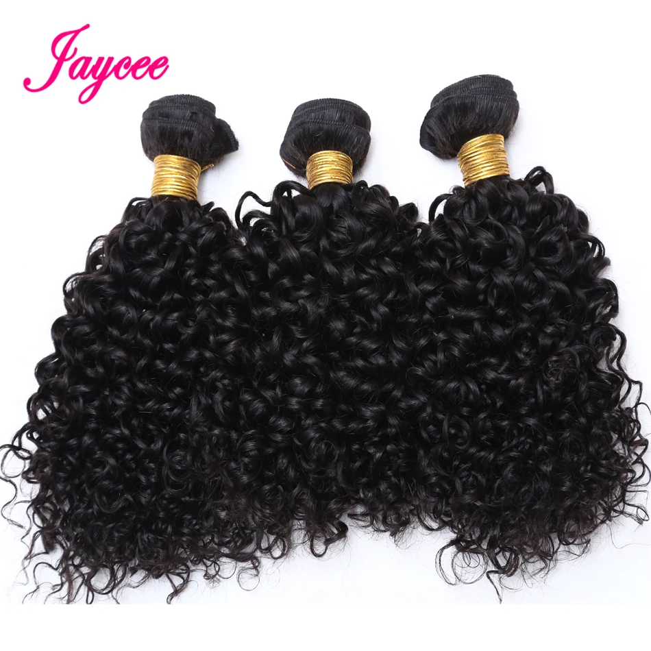 

Mongolian Kinky Curly Hair Extension 3 PCS Human Hair Bundles Weave Tissage Cheveux Humain Hair Natural Color Free Shipping