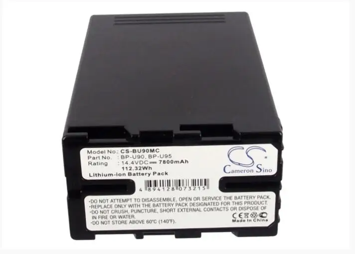 Cameron sino 7800 mAh аккумулятор для SONY HD422 XDCAM EX PMW-100 150 150 P 160 200 300 EX1 EX160 EX1r EX260 EX280 EX3 EX3R F3 F3L F3K