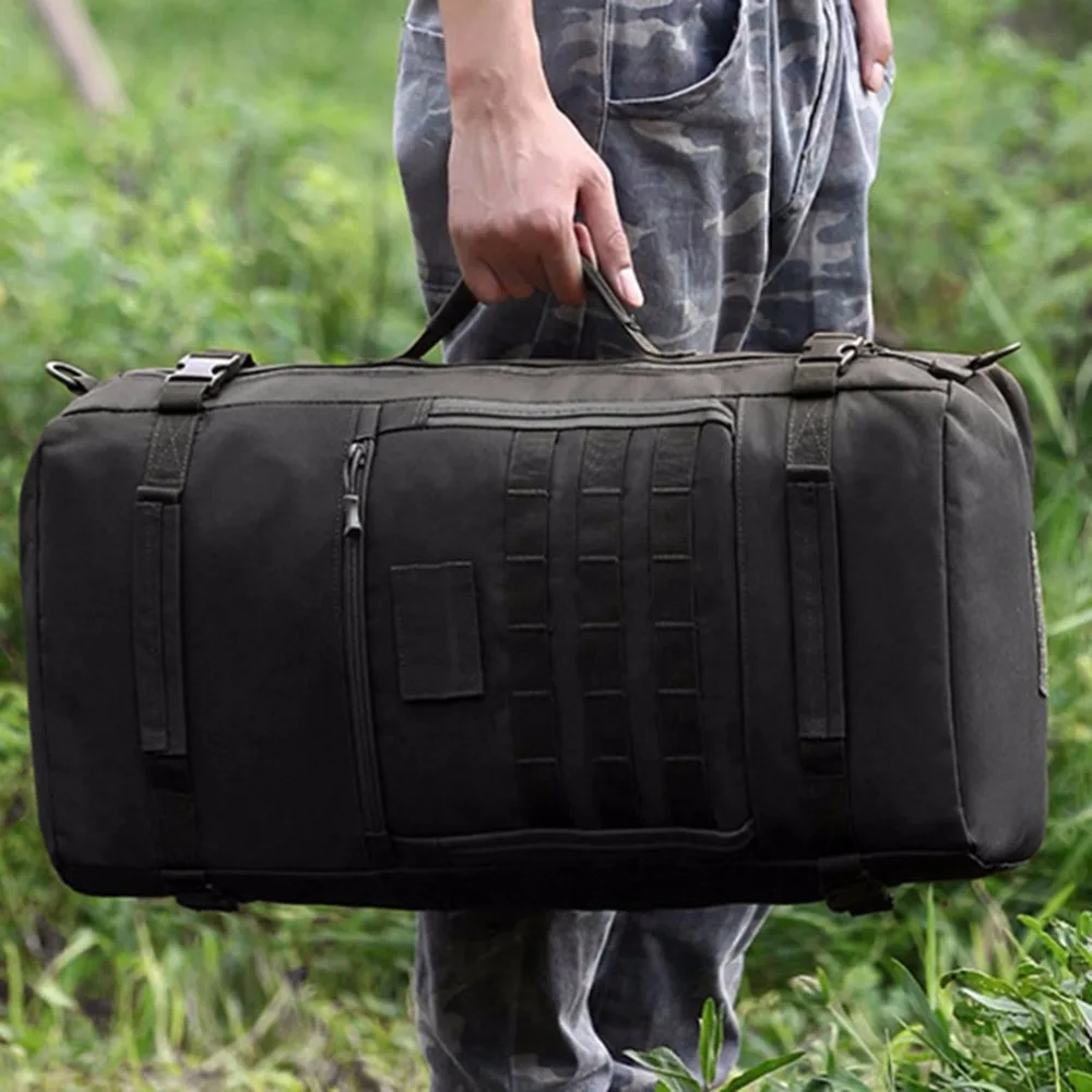 60L Large Capacity Outdoor Backpack Multifunctional Sports Tactical Bag Unisex Hiking Climbing Oxford Cloth Knapsack