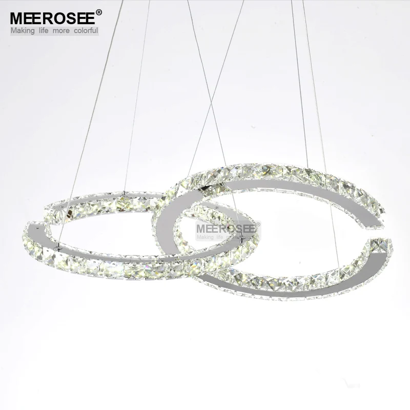 Wholesale LED Crystal Chandelier Two C Circels Chandeliers Light Fixture LED Crystal Lighting