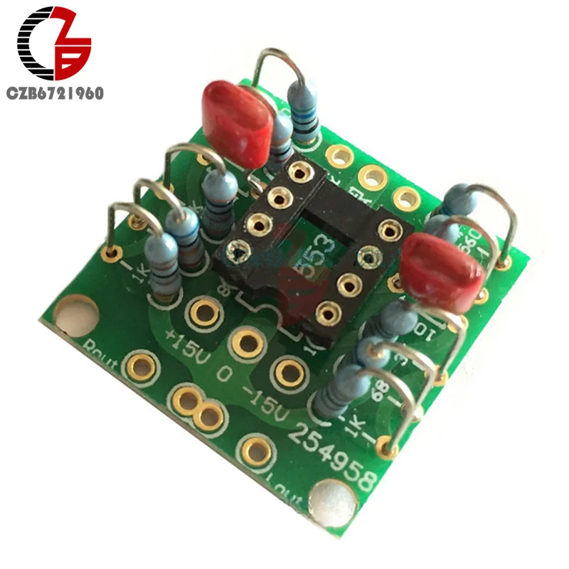 

Dual OP Amp Board Preamp DC Amplification PCB for NE5532/OPA2134/OPA2604/AD826