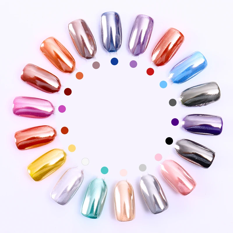 

1 Box 1g Mirror Silver Nail Powder Shining Chrome Pigment Nail Art Glitter Dust Manicure UV Gel Polish Decoration