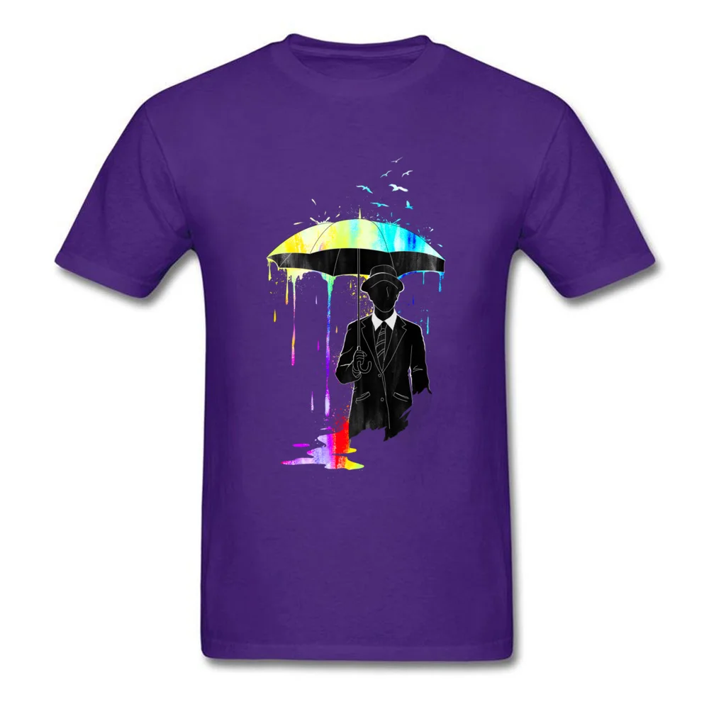 Lasting Шарм зонтик радужные брызги футболки Топ короткий рукав спортивная футболка для Для мужчин плюс Размеры Дизайн