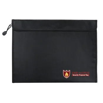 

SOONHUA Fireproof Safe Money Document Bag Fire Water Resistant Document Holder Safe Storage For Files Passport Valuables Zipper