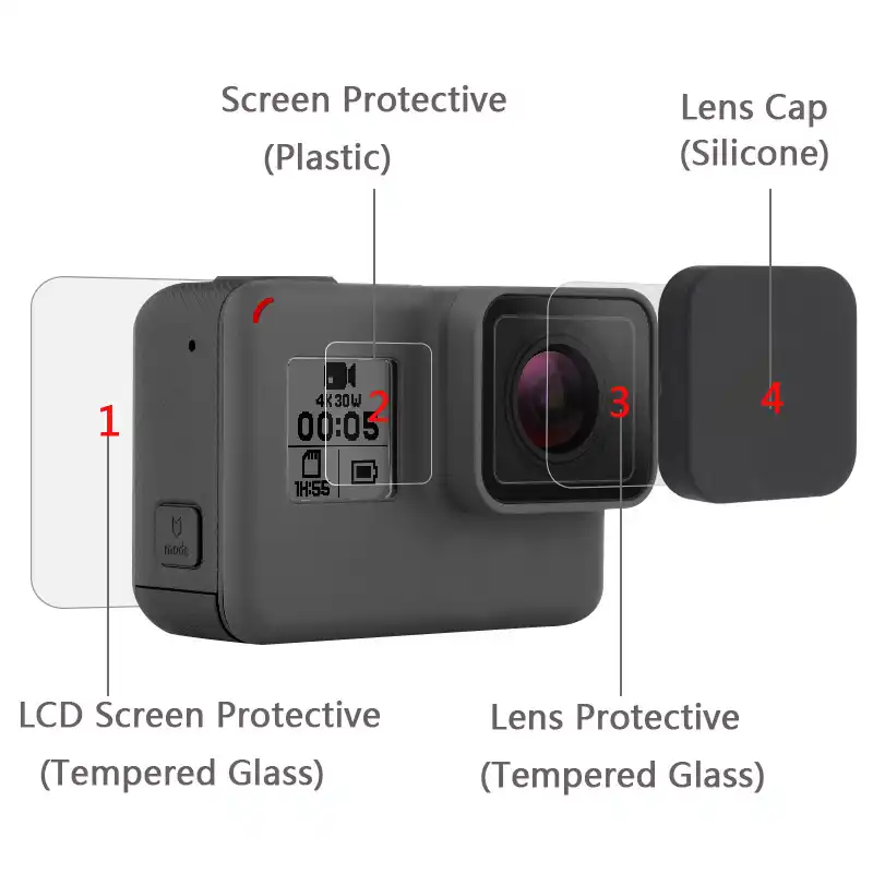For Go Pro Accessories Action Camera Case Protective Silicone Case Skin