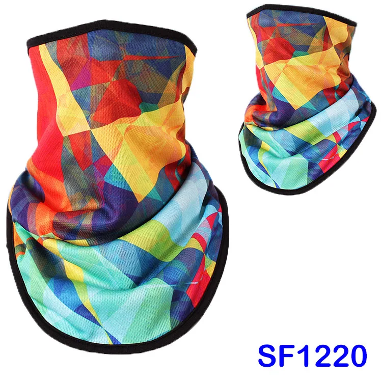 Мужские зимние лыжные нагрудники, женские лыжные маски для лица, сноуборд, теплый флисовый шарф с 3D принтом, унисекс, треугольный шарф J47 - Цвет: SF1220