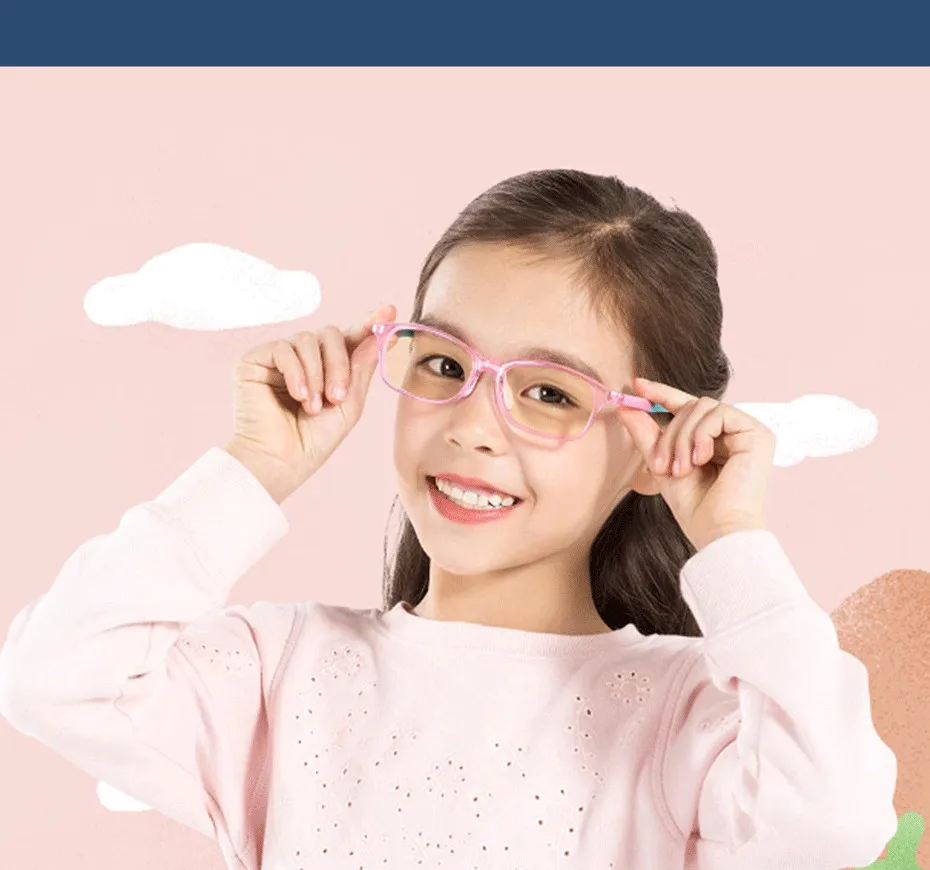 Xiaomi детские очки 35% анти синий луч светильник анти-УФ светильник вес TR90 рамка для мальчиков и девочек компьютерное чтение 1 штука