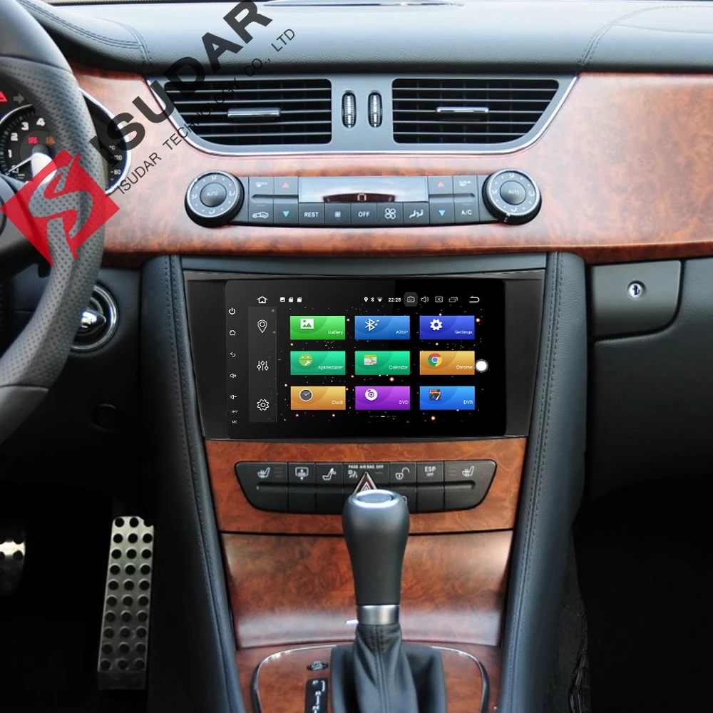 Excellent Isudar Car Multimedia Player dvd automotivo Android 8.0 For Mercedes/Benz/W211/E200/E220/E300 GPS Radio Bluetooth USB DVR DAB 5