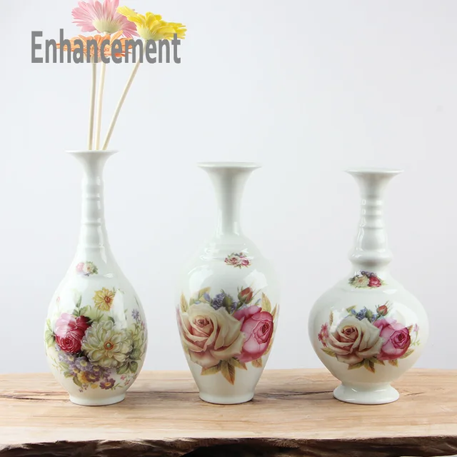 European Style Ceramic Vase Tall and Slender Curved Shape Porcelain Flower Vase New Design Study Room Decoration Jingdezhen Vase 2