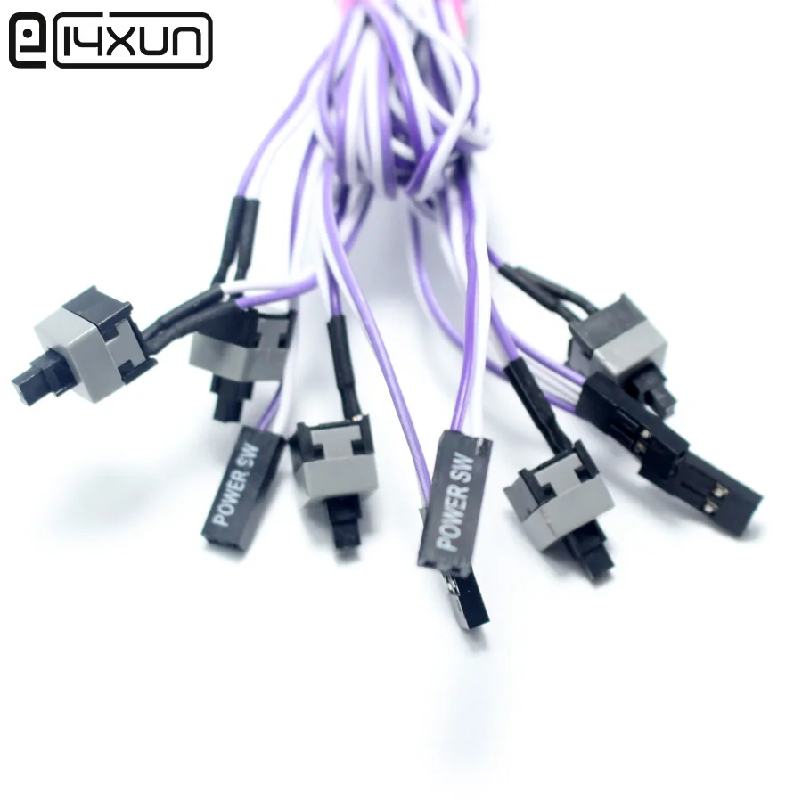 5pcs 50cm Motherboard Power Power Push Button Switch Cable Adapter Cord