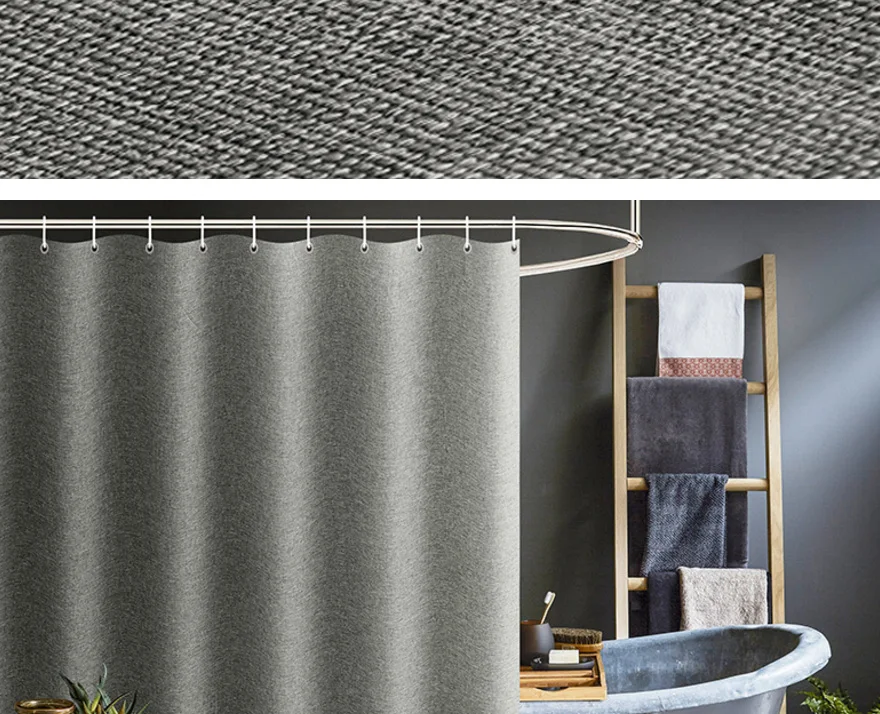 Gray-solid-color-shower-curtain-bathroom-curtain-Imitation-linen-shower-curtain-Waterproof-mildew-thickening-shower-curtain-D40_10