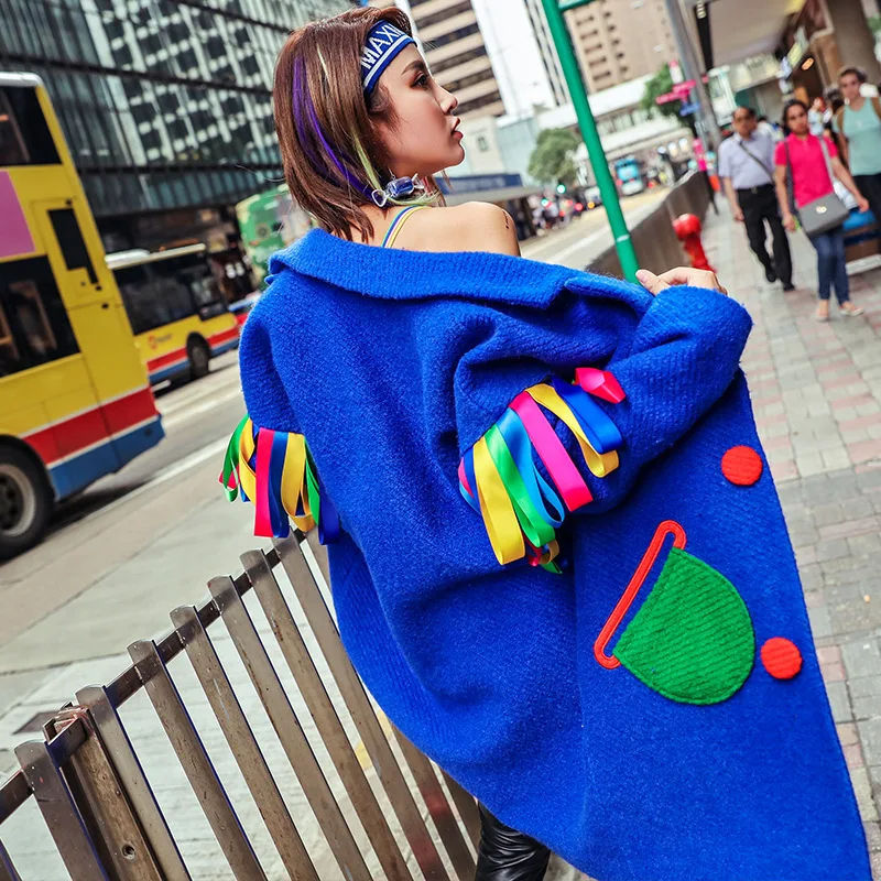 2018 Winter new arrival patch designs tassel wool coats women fashion outwear embroidery spliced long coats 2018 Winter new arrival patch designs tassel wool coats women fashion outwear embroidery spliced long coats