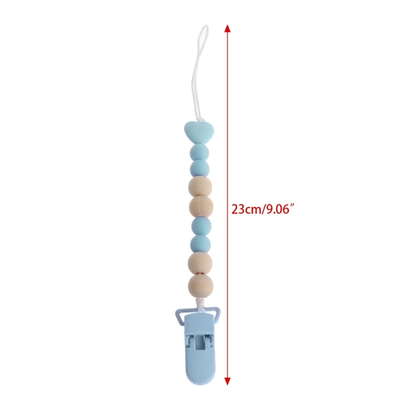 Деревянный шарик держатель с зажимом для соски-пустышки соска зажимы цепочки для соски Детские Прорезыватели