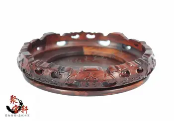 Special rosewood carving annatto handicraft circular base of real wood of Buddha stone are recommended vase furnishing articles rosewood carving annatto handicraft circular base of real wood of buddha stone are recommended vase furnishing articles