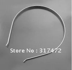 

Freeshipping!!! Bulk 100pcs/lot 3mm Silver Plated Hair Band Head Bow Jewely findings accessories