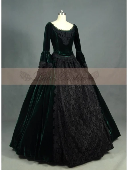Black Victorian Long Ball Dresses