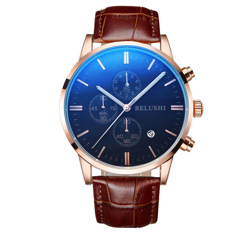 Business high-end men's sports watch quartz watch waterproof multi-function calendar watch