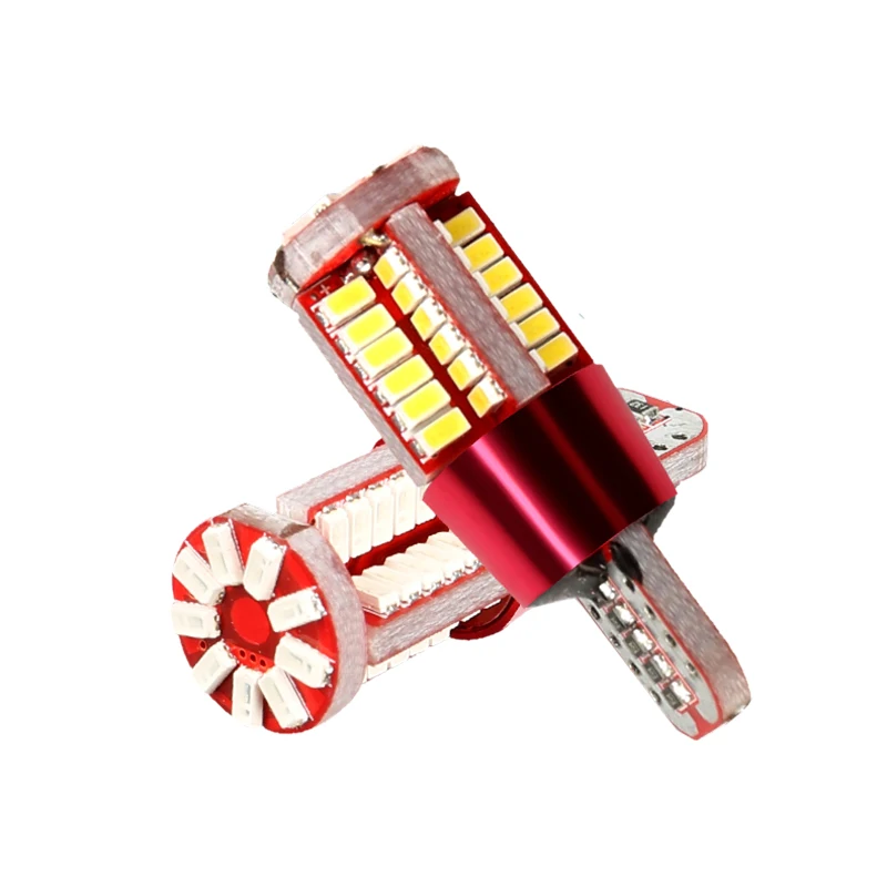 100 шт./T10 светодиодная Автомобильная w5w canbus супер яркая 57smd широкая лампа