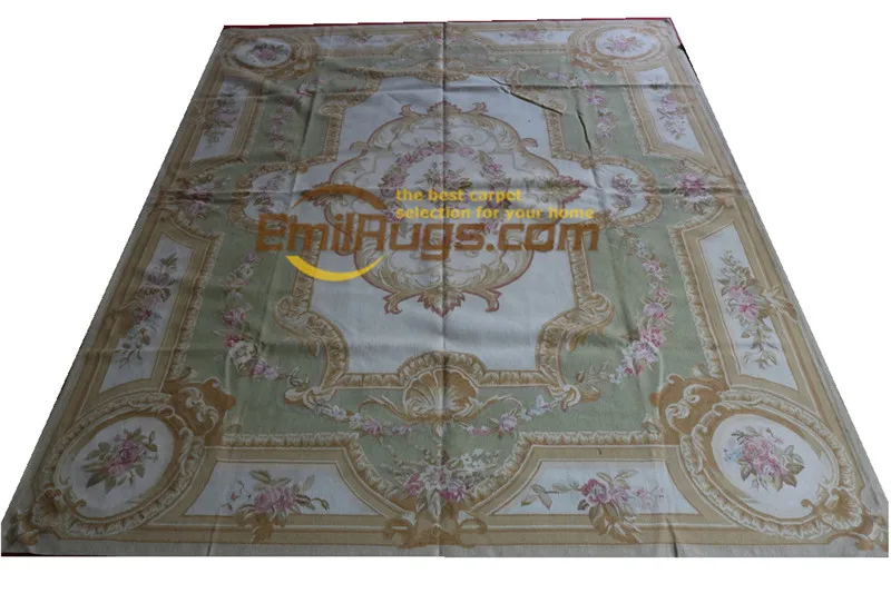 

hand woven wool carpet french aubusson rugs in 244CMX305CM 8'X 10' Beige big side beige 11 8x10 (1)gc168aubyg4
