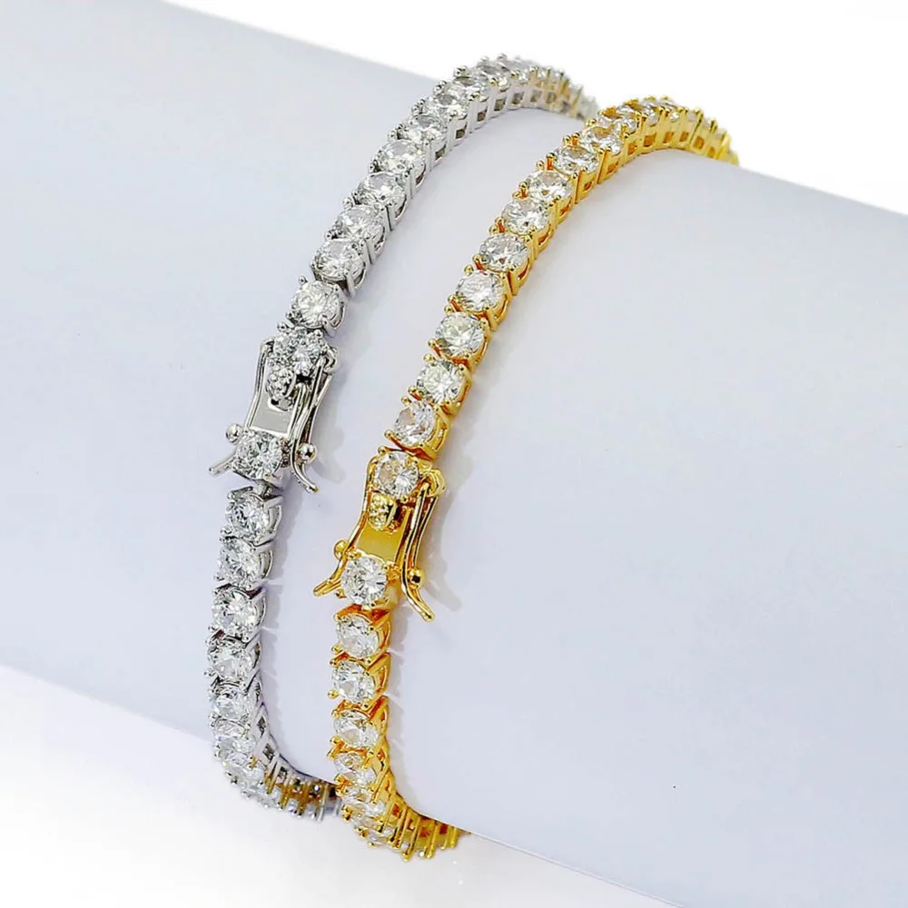 MISSFOX хип хоп 4 мм мужской браслет для тенниса Аллах роскошный бренд 18k