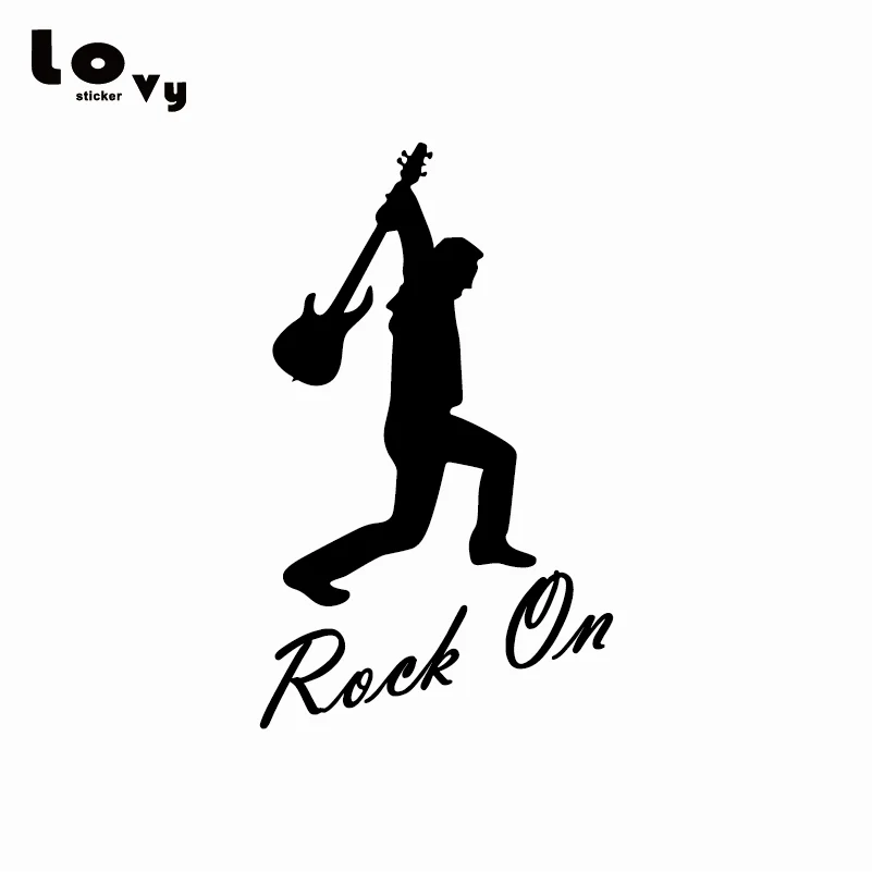 Rock On Забавный виниловый стикер для автомобиля рок музыка художественная