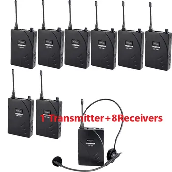 

Takstar UHF-938 UHF frequency Wireless Tour Guide System 50m Operat Range 1 Transmitter+8 Receivers for Tour guiding