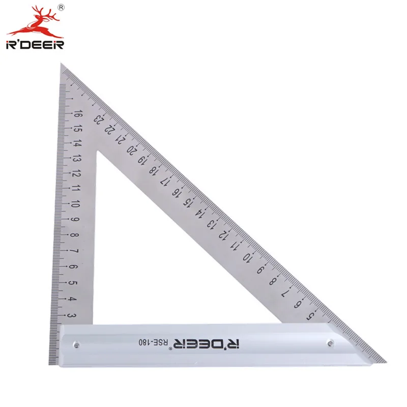 rdeer triangle ruler protractor 180mm stainless steel angle ruler 90