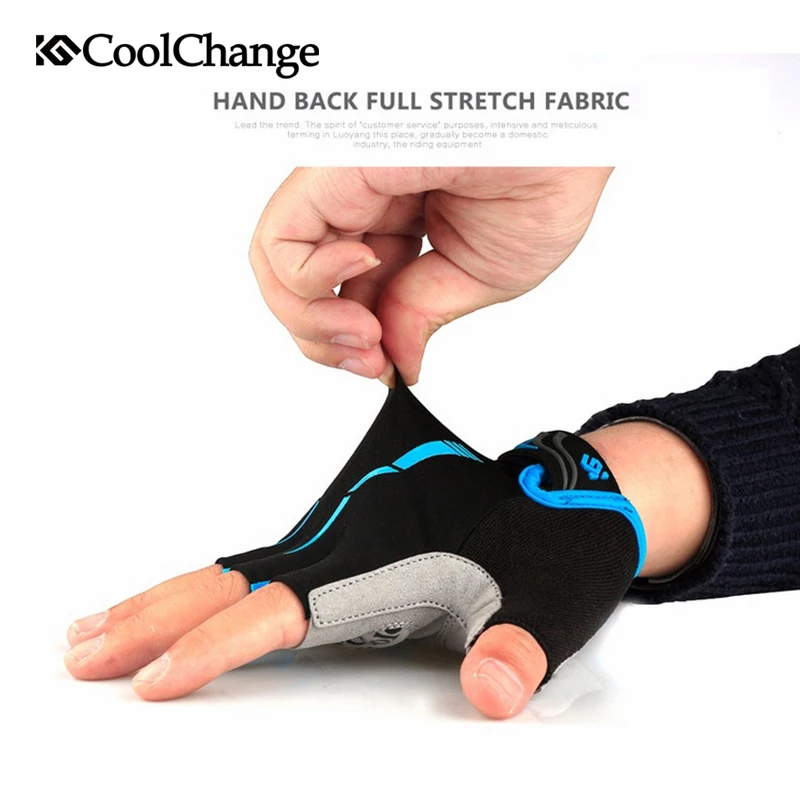 CoolChange قفازات ركوب الدراجات نصف إصبع رجل المرأة الصيف الرياضة للصدمات الدراجة قفازات جل MTB دراجة قفازات Guantes Ciclismo