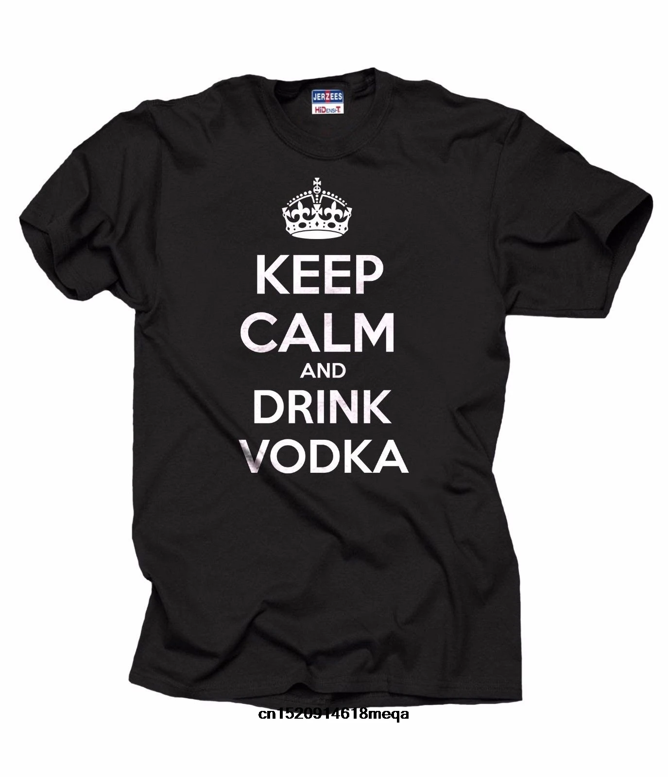 Keep Calm And Drink Vodka Tee Shirt Cool Party Club Lounge Tee Shirt Men's Fashion Originality T-shirt Top Clothing