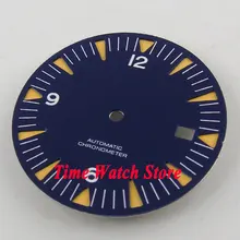 Калибр eta 2824 2836 автоматический механизм 31 мм синий стерильные циферблаты супер световой циферблат часов с светящиеся стрелки D92