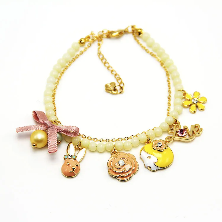 Fashion cute and sweet love letter pendant font b bracelet b font hot in summer