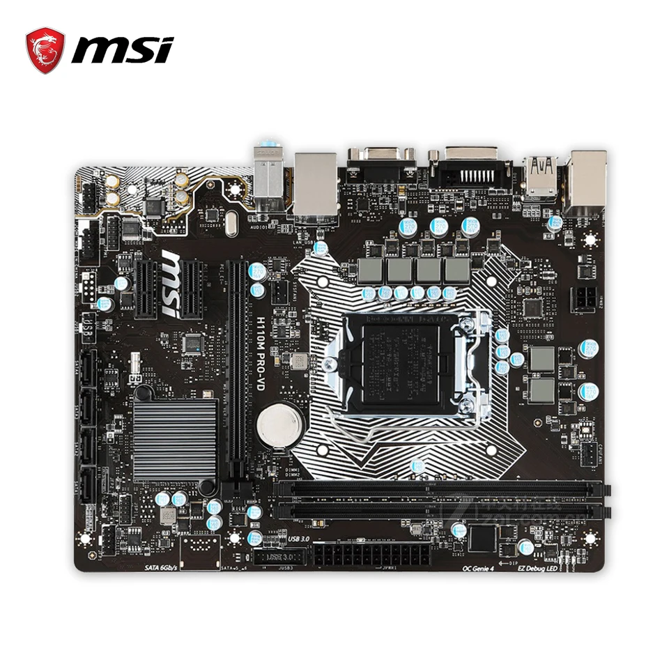 

MSI H110M PRO-VD Original Used Desktop Motherboard H110 Socket LGA 1151 i3 i5 i7 DDR4 32G SATA3 Micro-ATX