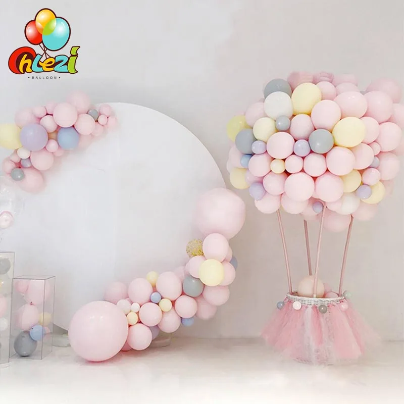 100 pzas/lote 10 pulgadas Macaron de látex Globos de cumpleaños boda decoración bebé ducha, fiesta de cumpleaños de niña de globo de helio nuevo